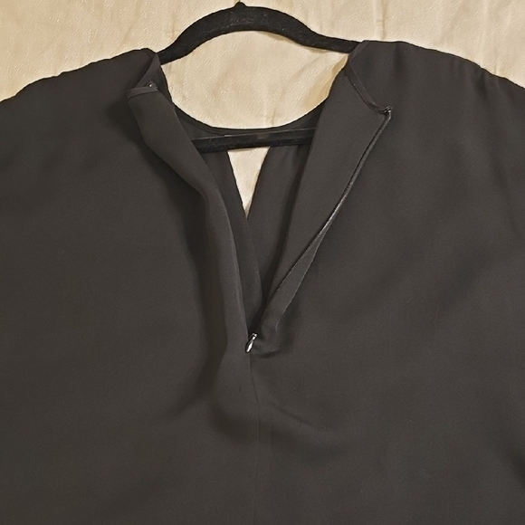 Theory Black Silk Wrap Blouse - Picture 11 of 14